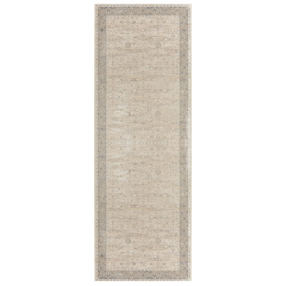 Beige and Gray Medallion Area Rug