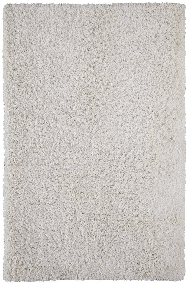 Ivory Shag Hand Tufted Area Rug - 4x6 Glam Luxury | AUREMI
