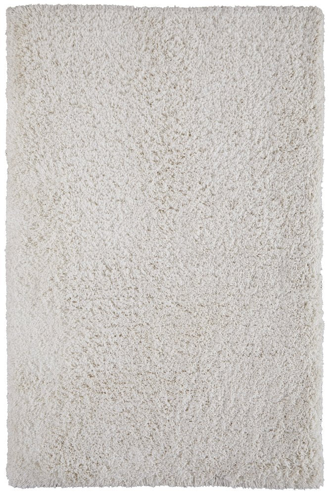 Ivory Shag Hand Tufted Area Rug - 4x6 Glam Luxury | AUREMI
