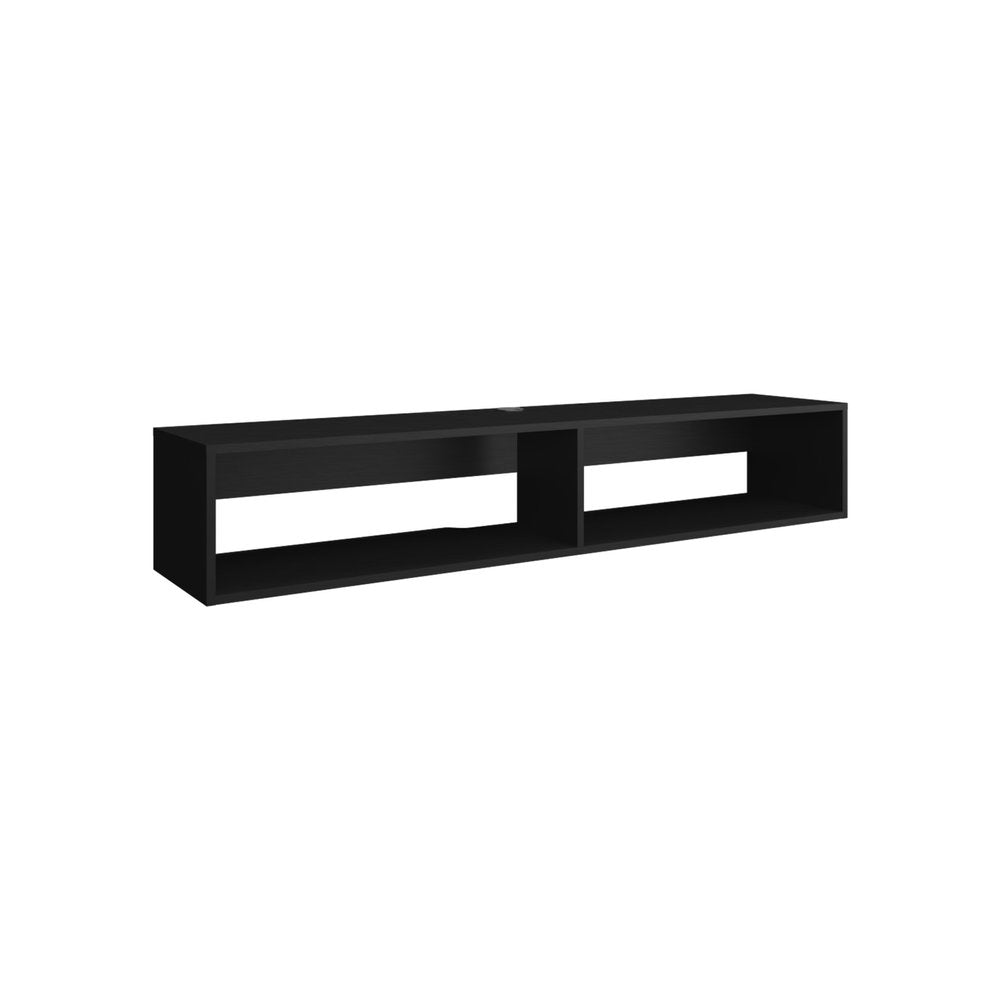 AUREMI Black Floating Mount TV Stand