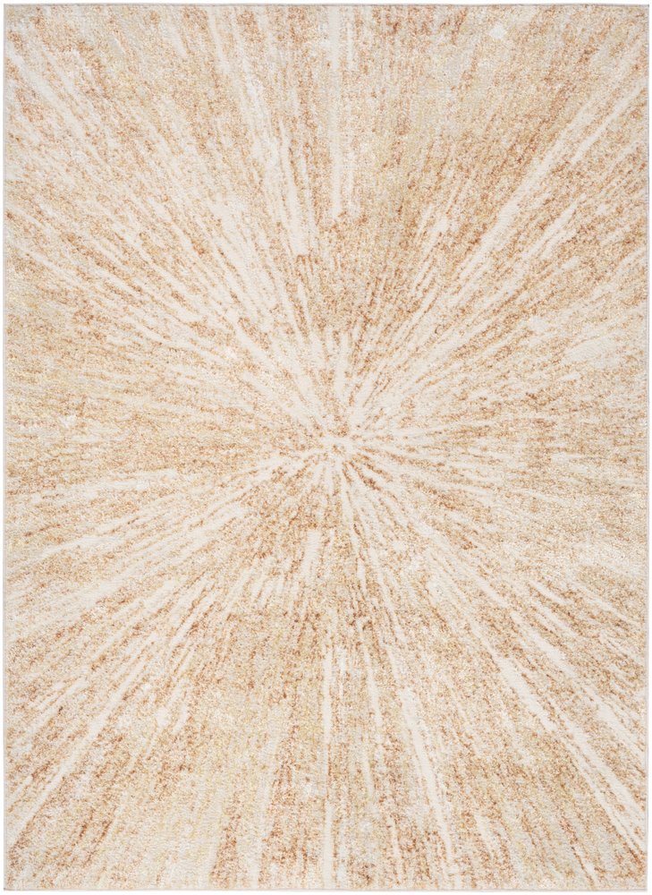 4' X 6' Ivory Abstract Area Rug