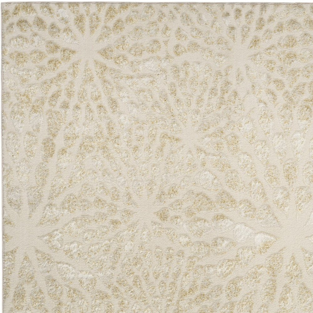 Ivory Abstract Area Rug