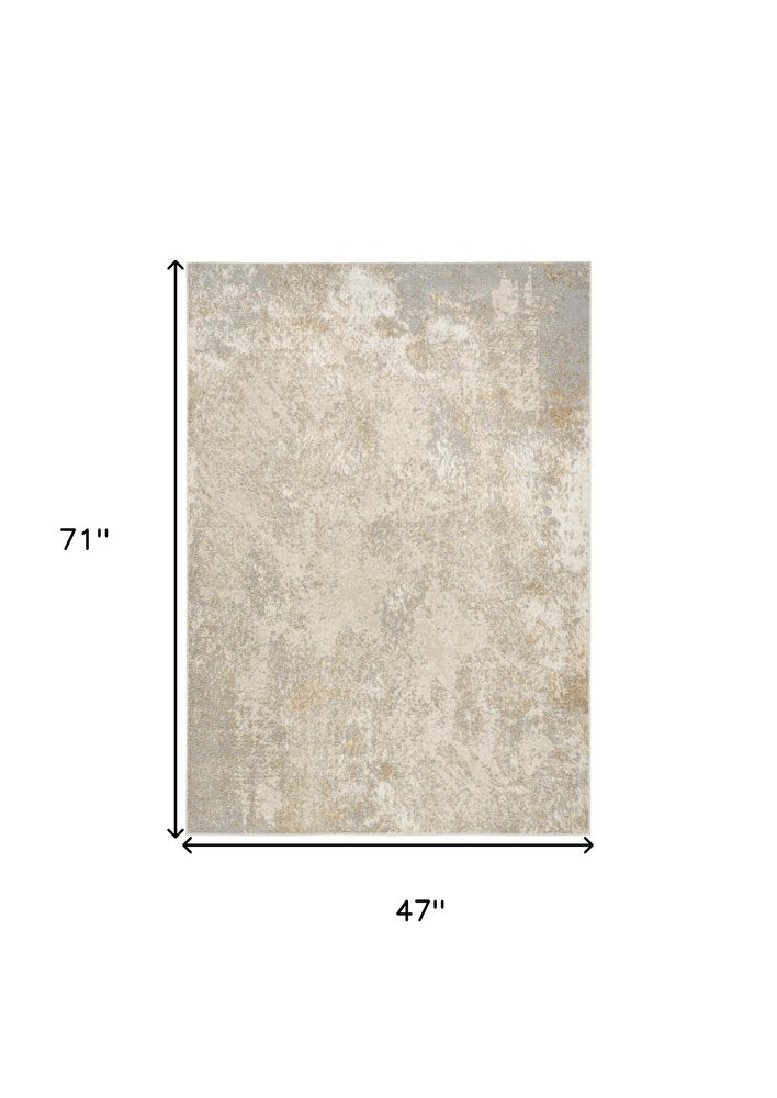 Gray Abstract Area Rug