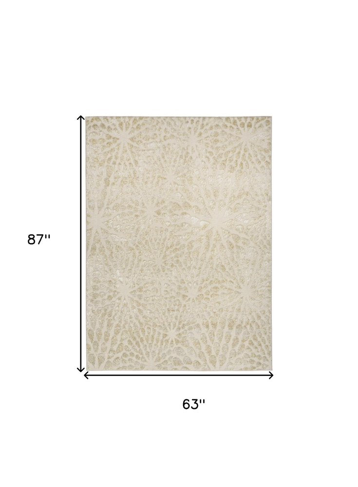 Ivory Abstract Area Rug