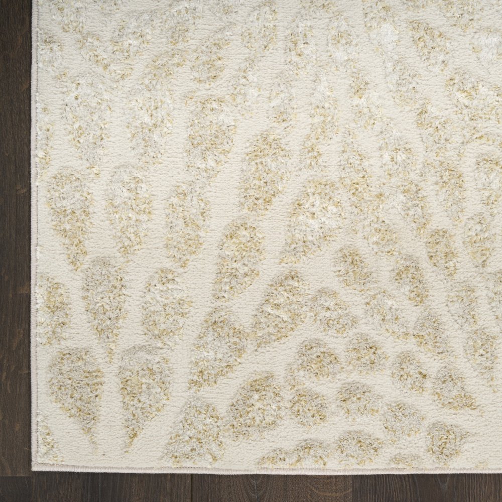 Ivory Abstract Area Rug