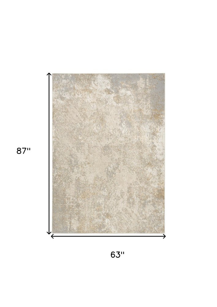 Gray Abstract Area Rug