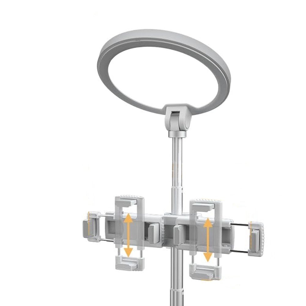 White Metal Desk Lamp LED With Phone Clamp