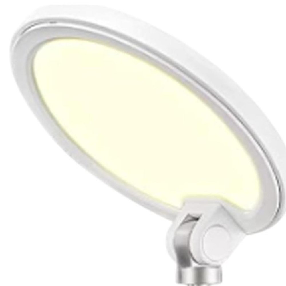 White Metal Desk Lamp LED With Phone Clamp