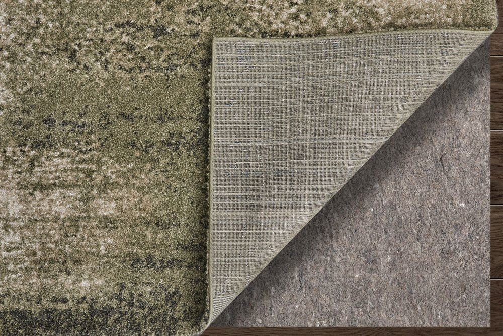 Green Tan Abstract Distressed Area Rug - 8x10 Industrial | AUREMI