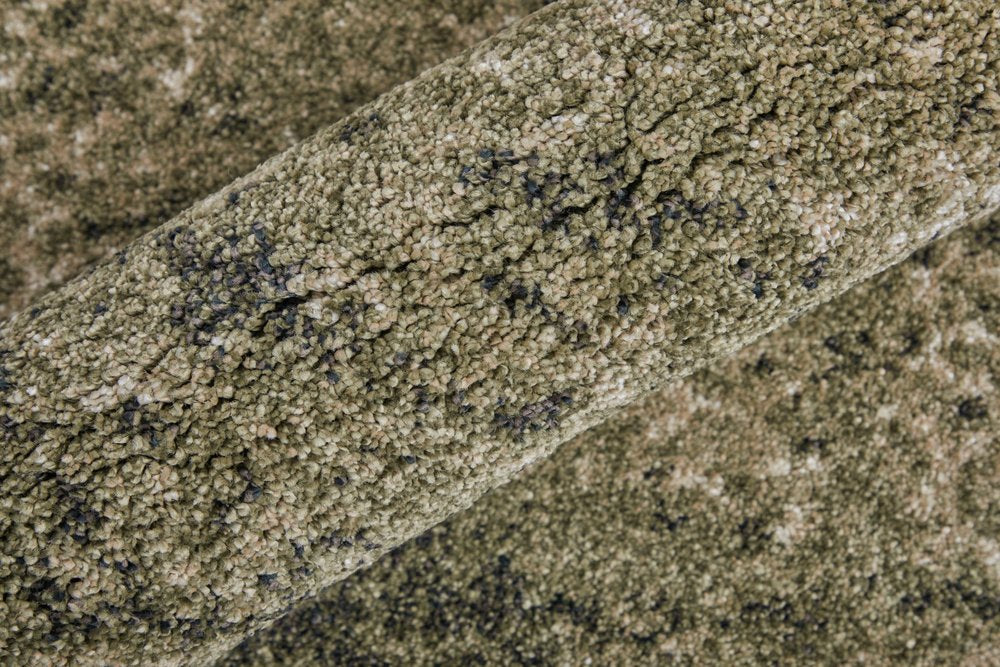 Green Tan Abstract Distressed Area Rug - 8x10 Industrial | AUREMI