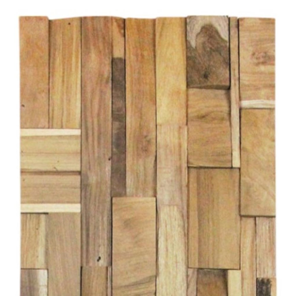 AUREMI Embossed Abstract Teak Reclaimed Wood WALL PANELS
