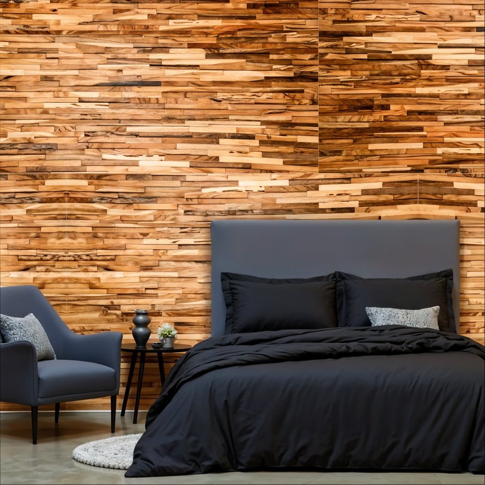 AUREMI Teak Reclaimed Wood Decorative Wall Panels