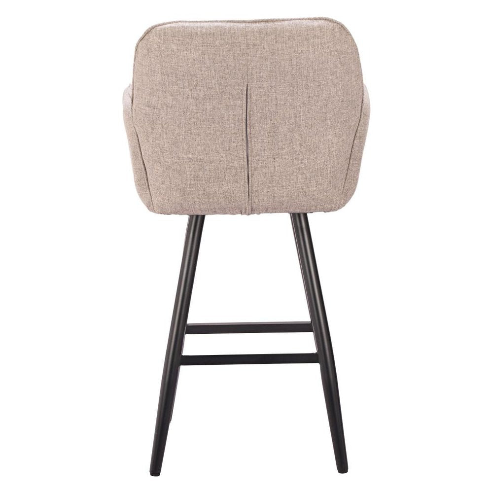 Beige Aluminum Swivel Bar Chair — 31" Seat