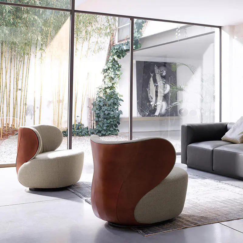 AUREMI Contemporary Swivel Armchair