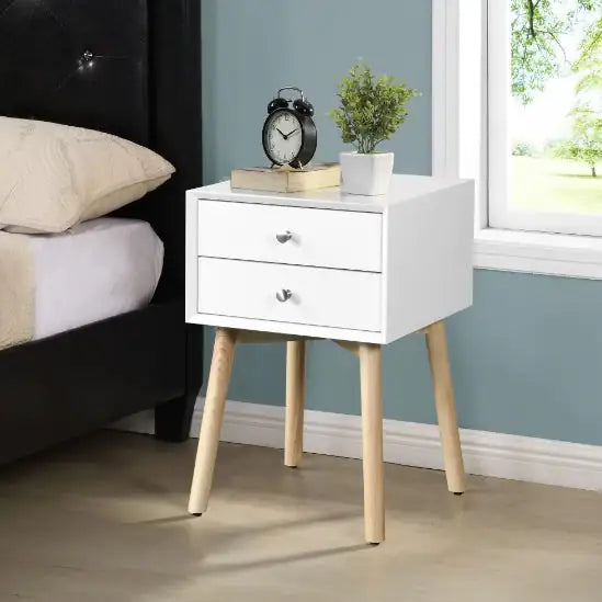 Mid-Century Modern Side Table with Drawer