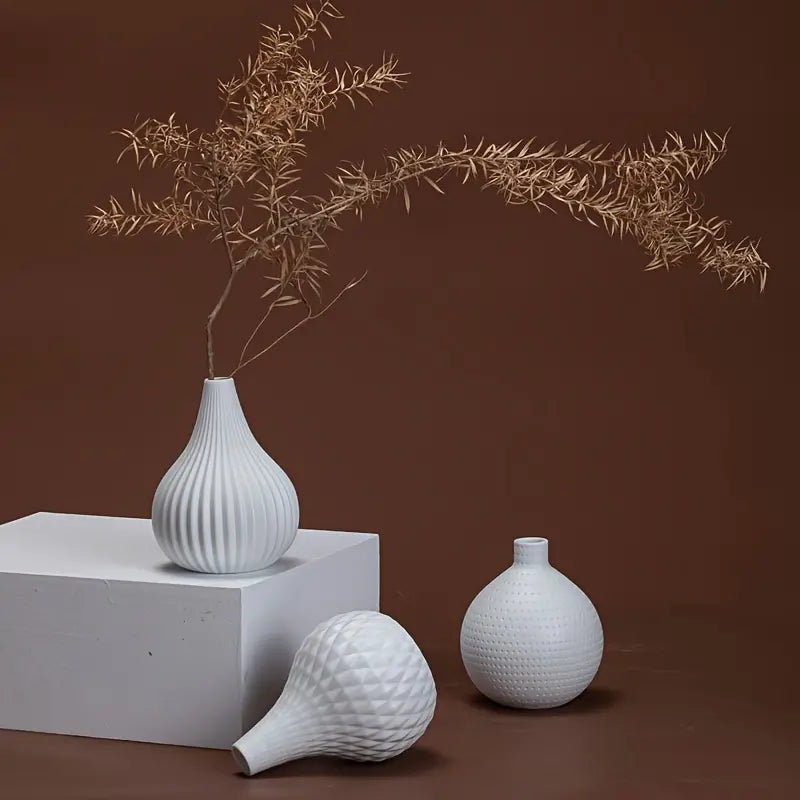 Contemporary White Ceramic Vase
