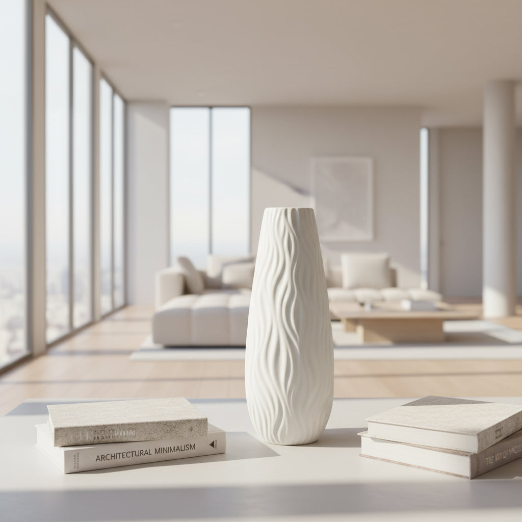 Modern Minimalist Ceramic Vase for Home & Office Decor