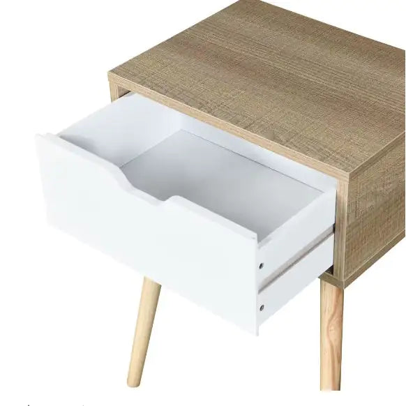 Mid-Century Modern Side Table with Drawer