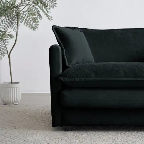 AUREMI Contemporary Chenille Loveseat