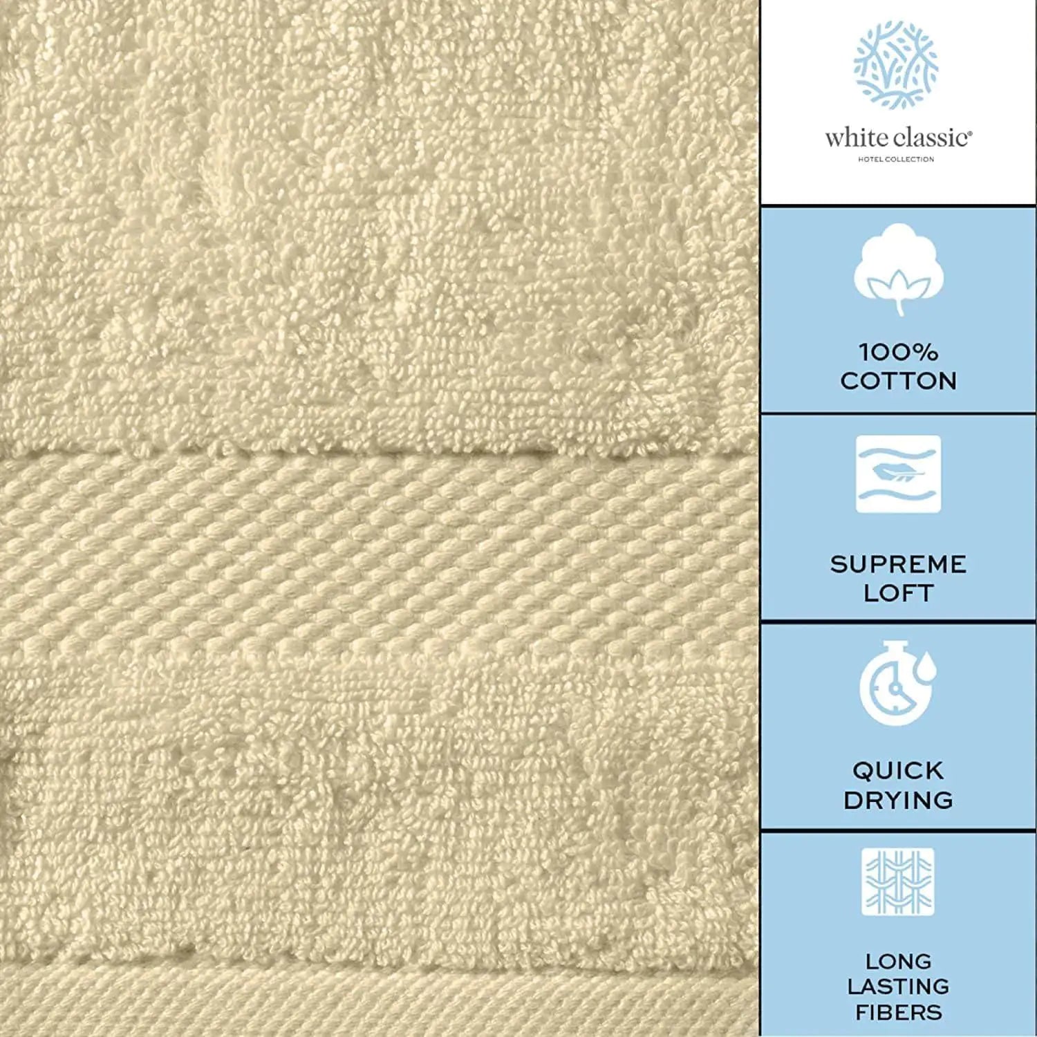 AUREMI Luxury Bath Towels  Beige Color